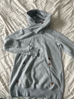 Volcom Light Gray Pullover Ski Hoodie